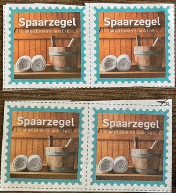 4 stuks Dagje Wellness - saunazegels - AD = € 1,50 (KWF) beschikbaar voor biedingen