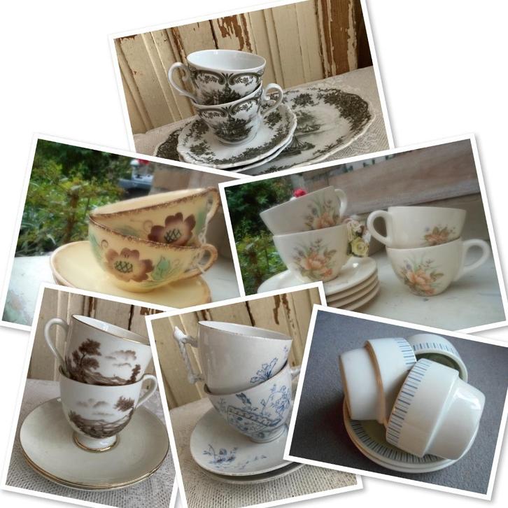 Vintage / Kop en schotels / oa theekopjes, Antiek en Kunst, Curiosa en Brocante, Ophalen of Verzenden