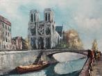 Jan Korthals 1916-1972. Stadsgezicht Parijs. De Notre Dame, Antiek en Kunst, Verzenden