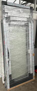 Kunststof voordeur met bovenlicht 102,5 x 235 cm Links 7016, 100 tot 120 cm, 215 cm of meer, Nieuw, Ophalen of Verzenden