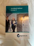 Juridisch beheer niveau 4 - Schoolboek, Ophalen of Verzenden, Zo goed als nieuw, Overige niveaus, Overige vakken