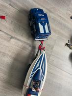 Playmobil Politiebus met Boot & Oplegger, Ophalen, Gebruikt, Jongen of Meisje