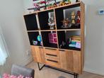 Kast hout en zwart., Ophalen, Zo goed als nieuw, Minder dan 150 cm, 150 tot 200 cm