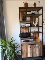 Houten kast met stalen frame - Nieuwstaat, Huis en Inrichting, Ophalen, 200 cm of meer, Nieuw, 50 tot 100 cm