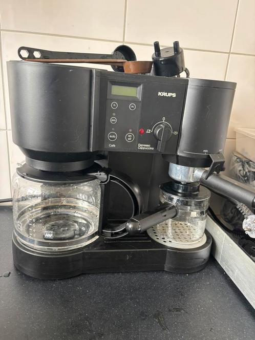 KRUPS 867 koffieautomaat met alles erbij zie beschrijving, Witgoed en Apparatuur, Koffiezetapparaten, Zo goed als nieuw, Gemalen koffie