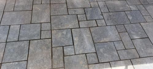 Tegels voor tuin en terras, Tuin en Terras, Tegels en Klinkers, Gebruikt, Terrastegels, Natuursteen, 10 m² of meer, Ophalen