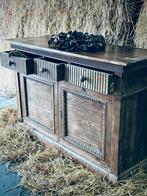 Antiek oud grenen dressoir / buffetkast houtsnijwerk *, Huis en Inrichting, Kasten | Buffetkasten, Ophalen, Gebruikt, 25 tot 50 cm