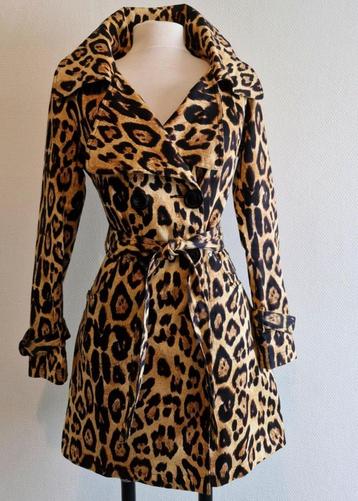 Waanzinnig sexy slanke trenchcoat luipaard print maat S beschikbaar voor biedingen