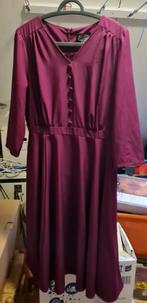 Vintage Jurk - Jaren 40/50 Stijl - Maat 42/44, Kleding | Dames, Paars, Maat 42/44 (L), Ophalen of Verzenden, Onbekend