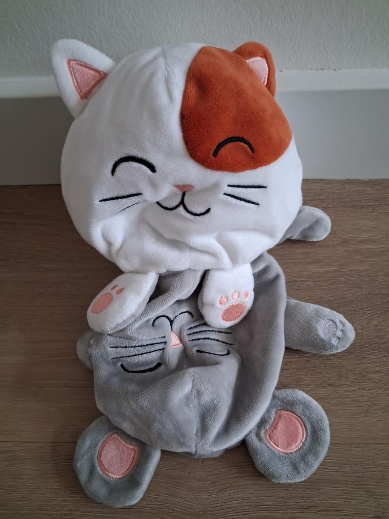 Knuffel omkeerbaar Hema poes muis L920, Kinderen en Baby's, Speelgoed | Knuffels en Pluche, Zo goed als nieuw, Ophalen of Verzenden