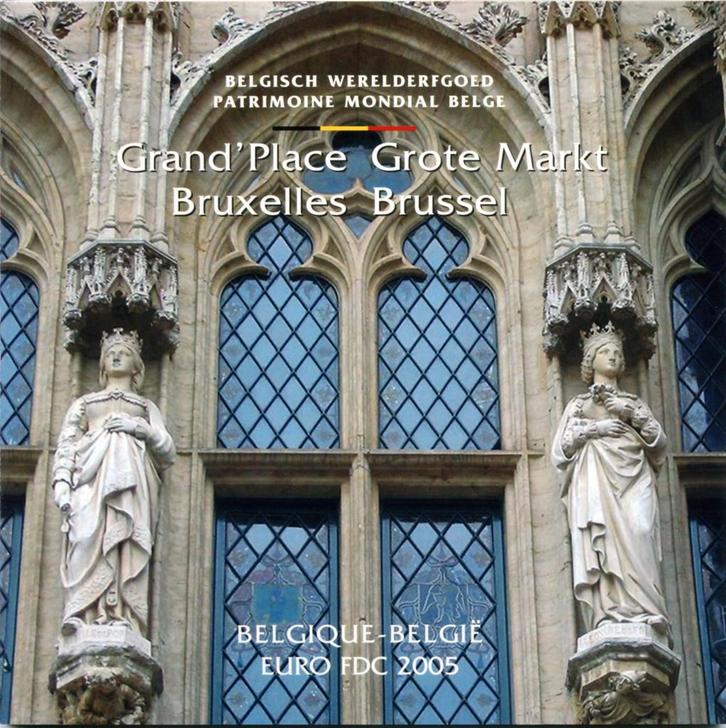 BU set Belgie 2005 Blister Grote Markt - 1 cent t/m 2 euro, Postzegels en Munten, Munten | Europa | Euromunten, Setje, Overige waardes