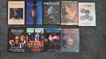 Dvd's van Madonna, Norah Jones, Sheryl Crow, Bee Gees ea.  beschikbaar voor biedingen