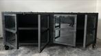 Industriele tv kast zwart, Huis en Inrichting, Kasten | Televisiemeubels, Ophalen, 100 tot 150 cm, Zo goed als nieuw, Minder dan 100 cm
