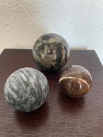 Vintage Modernist Trio Marmeren Objecten Orbs Multicolor, Huis en Inrichting, Woonaccessoires | Overige, Ophalen of Verzenden