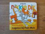 Dikkie Dik Puzzelboek - Logeren bij Poes Muis, Boeken, Gelezen, Jet Boeke, Ophalen of Verzenden, 2 tot 3 jaar