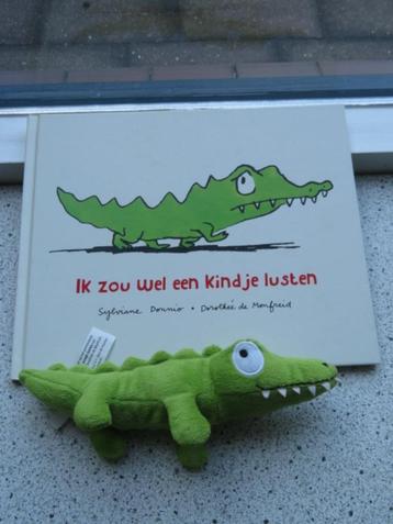 Krokodil en het boek " Ik zou wel een kindje lusten" beschikbaar voor biedingen