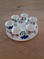 Vintage Eierdopjes Set met Bloemmotief, Antiek en Kunst, Ophalen