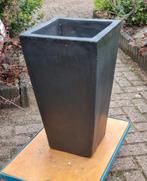 Zware terracotta plantenbak            zwart/antracietgrijs, Tuin en Terras, Ophalen, Steen, Minder dan 60 cm, Rond