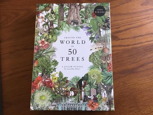 Around the World in 50 Trees English Jigsaw Puzzle 1000 pcs, Hobby en Vrije tijd, Denksport en Puzzels, Zo goed als nieuw, Legpuzzel