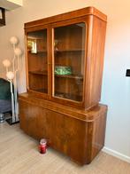 Vintage art deco kast vitrinekast, Huis en Inrichting, Ophalen, Gebruikt, 100 tot 150 cm, Art deco