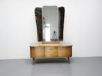 Vintage kaptafel met 3-luik spiegel, Ophalen, Gebruikt, 100 tot 150 cm, Vintage