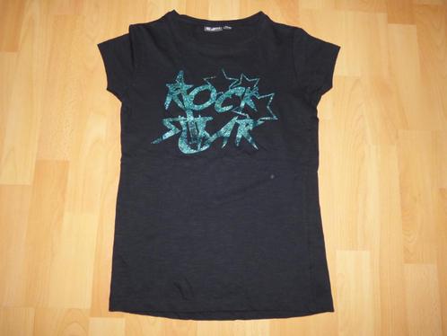 Zwart t-shirt 'Rock Star' van Ai-Girl, maat 158/164 NIEUW!, Kinderen en Baby's, Kinderkleding | Maat 158, Nieuw, Meisje, Shirt of Longsleeve