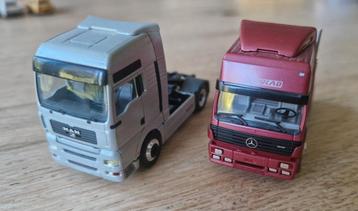 Herpa MAN en Mercedes trekkers 1:87 beschikbaar voor biedingen