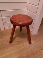 Vintage Houten Krukje, Huis en Inrichting, Ophalen, Gebruikt, Bruin, Eén