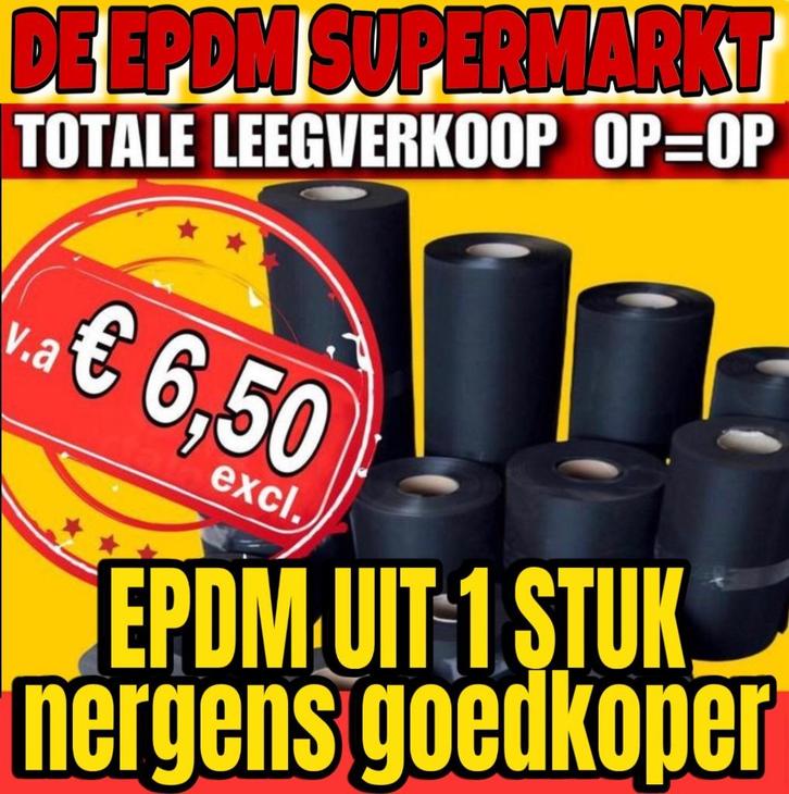 EPDM Dakbedekking Eco Rubberflex va 6,50 per m² excl, Doe-het-zelf en Verbouw, Dakpannen en Dakbedekking, Nieuw, Dakleer, Overige materialen