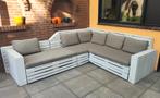 Pallet tuin lounge set incl kussens, Tuin en Terras, Tuinsets en Loungesets, Ophalen, 5 zitplaatsen, Gebruikt, Bank