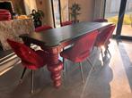 Unieke massief eiken eettafel Richmond, Huis en Inrichting, Tafels | Eettafels, Ophalen, 100 tot 150 cm, Richmond, design, barok, uitgesproken, statement, kwaliteit