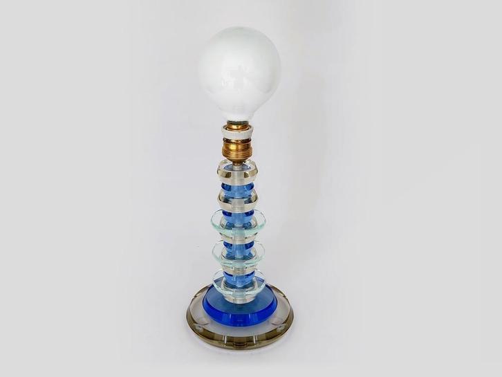 tafellamp Italiaans Murano, Huis en Inrichting, Lampen | Tafellampen, Gebruikt, Minder dan 50 cm, Glas, Overige materialen, Verzenden