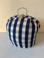 I.Z.G.S theemuts met knipsluiting - klem blauw - wit geblokt, Ophalen of Verzenden, Gebruikt