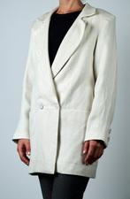 Linnen wollen Blazer Ecru damesjasje tweed M 38 nieuw, Maat 38/40 (M), Overige kleuren, Nieuw, Ophalen of Verzenden