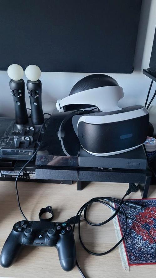 ALLEEN VANDAAG!: Complete set: PS4 + PSVR + Accesoires, Spelcomputers en Games, Virtual Reality, Zo goed als nieuw, Sony PlayStation