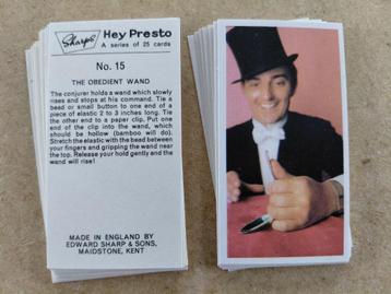 Hey Presto complete set 25 trade cards goochelen 1968 beschikbaar voor biedingen