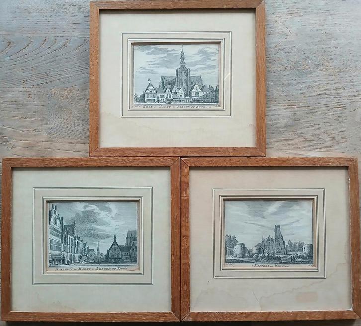 Etsen 3 stuks van Henricus Speelman., Antiek en Kunst, Kunst | Etsen en Gravures, Ophalen of Verzenden