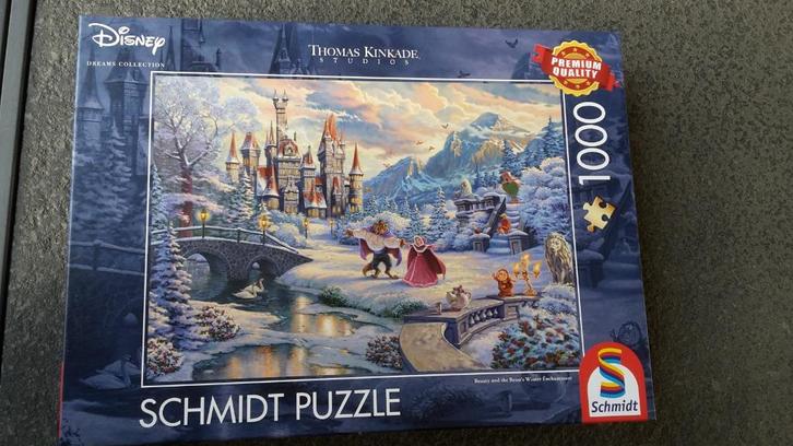 Thomas Kinkade Walt Disney Belle En Het Beest puzzel nieuw, Hobby en Vrije tijd, Denksport en Puzzels, Nieuw, Legpuzzel, 500 t/m 1500 stukjes