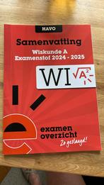 ExamenOverzicht - Samenvatting Examenstof Wiskunde A HAVO, HAVO, Ophalen of Verzenden, Nederlands, ExamenOverzicht