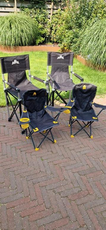 Campingstoelen set: 2 grote, 2 kleine (Abbey Camp & Obelink) beschikbaar voor biedingen
