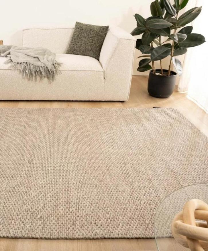 Wollen vloerkleed – zandkleur 240x340 nieuw, Huis en Inrichting, Stoffering | Tapijten en Kleden, Nieuw, 200 cm of meer, 200 cm of meer