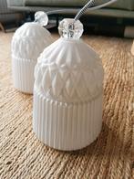 2 vintage IKEA Vanadin wit glazen hanglampen, Huis en Inrichting, Lampen | Hanglampen, Ophalen, Zo goed als nieuw, Minder dan 50 cm