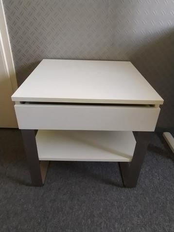 Ikea nachtkastje wit rvs 50x50x50cm met grote lade  beschikbaar voor biedingen