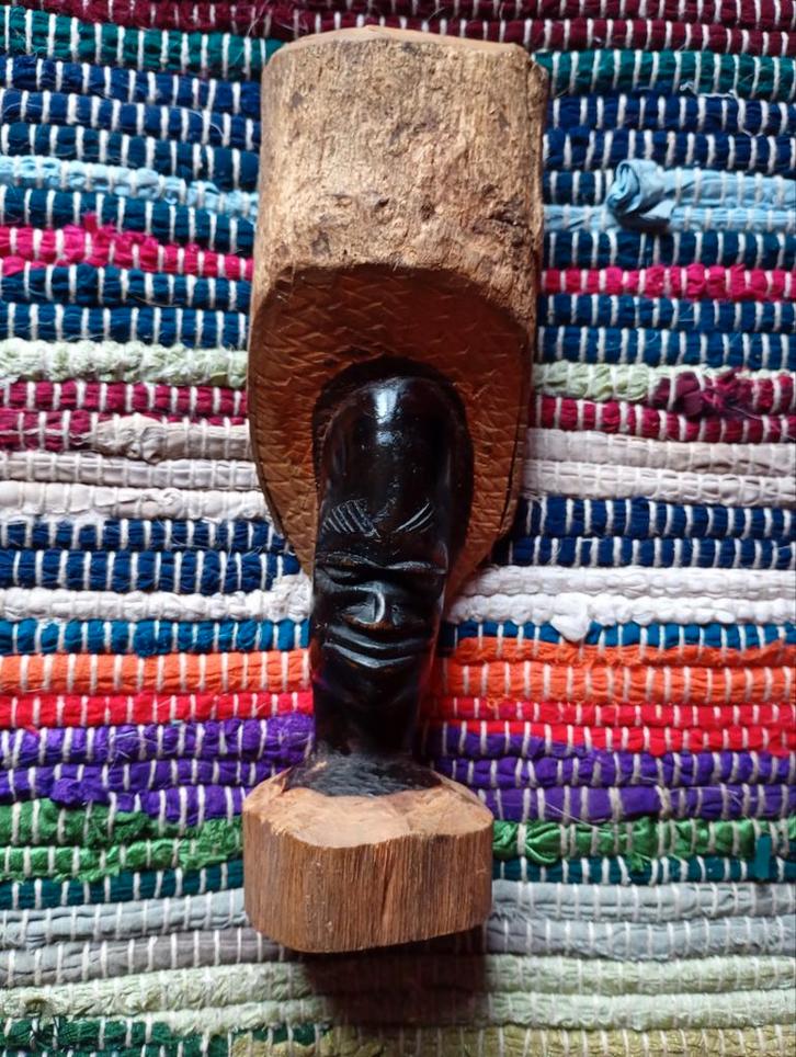 Zuid Afrikaans Houten Beeldje, Antiek en Kunst, Kunst | Beelden en Houtsnijwerken, Ophalen of Verzenden