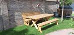 stevige houten tuinset met banken, Ophalen of Verzenden, Nieuw, Hout, Bank