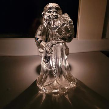 Glazen kaarsenhouder kerstman kerst kandelaar ca 23 cm beschikbaar voor biedingen