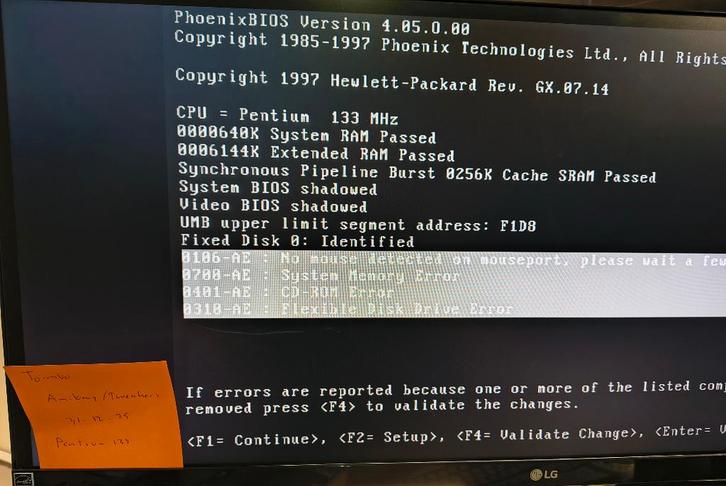 HP Vectra Pentium desktop – retro PC – afhalen, Computers en Software, Vintage Computers, Ophalen