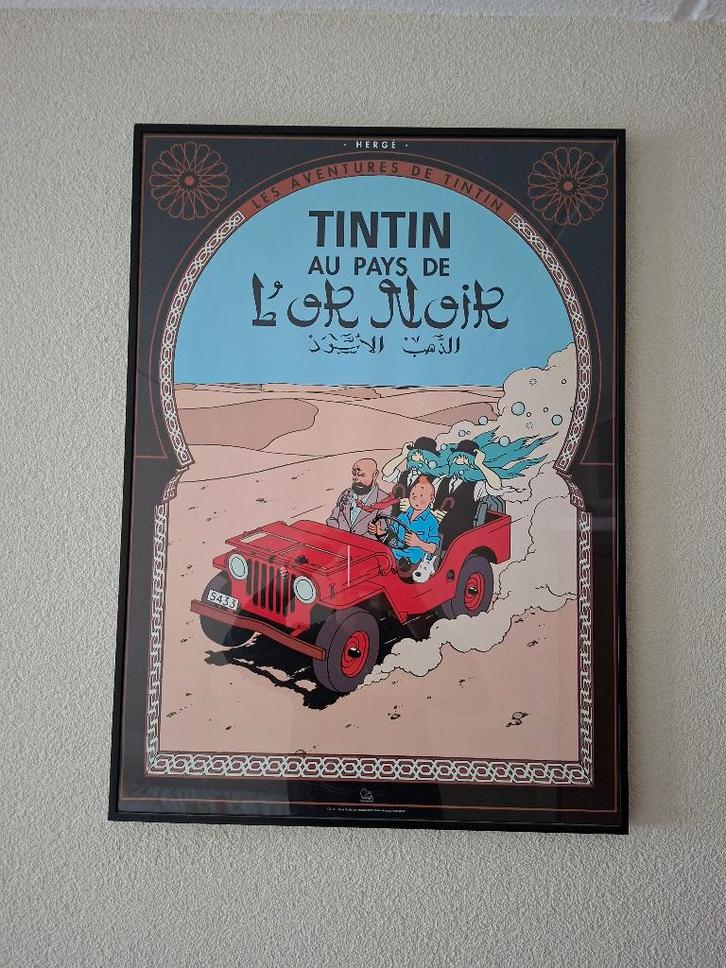 Kuifje poster - Het zwarte goud, Verzamelen, Stripfiguren, Gebruikt, Plaatje, Poster of Sticker, Kuifje, Ophalen