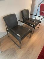 Bert Plantagie fauteuil “gable” stoel modern grijs leer, Huis en Inrichting, Fauteuils, Ophalen, Gebruikt, Minder dan 75 cm, Leer