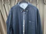 Heren Fynch Hatton linnen shirt blauw maat 3XL 47/48, Blauw, Shirt, Ophalen of Verzenden, Zo goed als nieuw